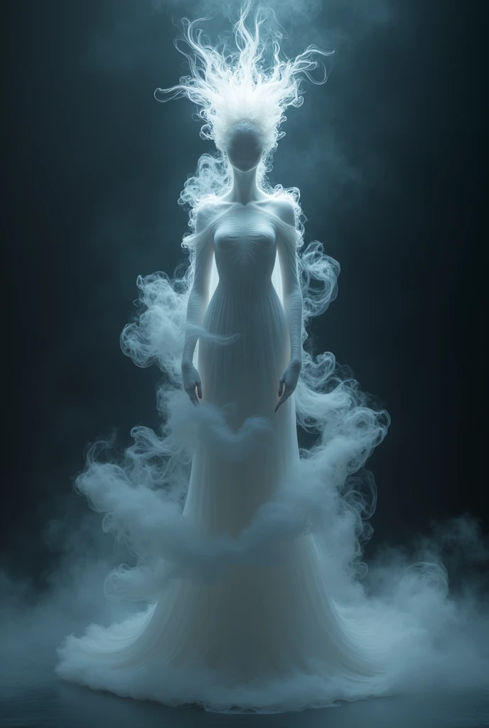 Smoke with crown, Elegant ghost-like smoke body