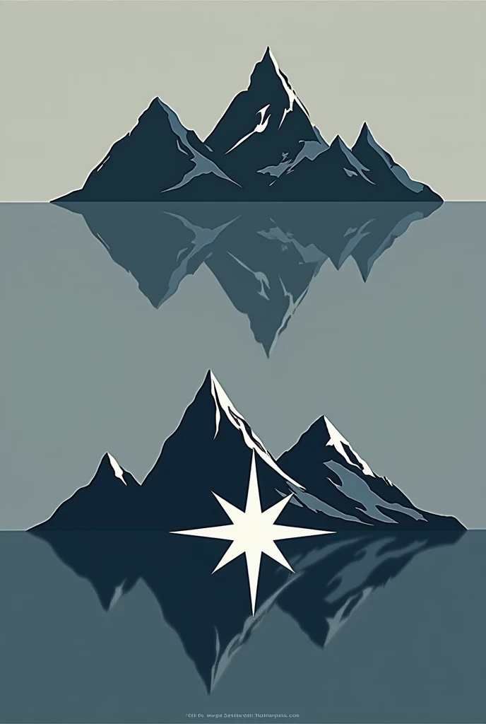 Make a logo with mountain and spy symbol 