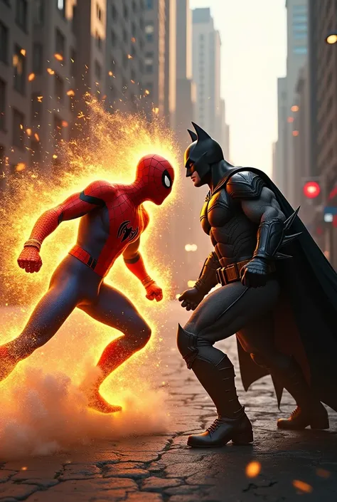 Spiderman super Sayan contre Batman viking