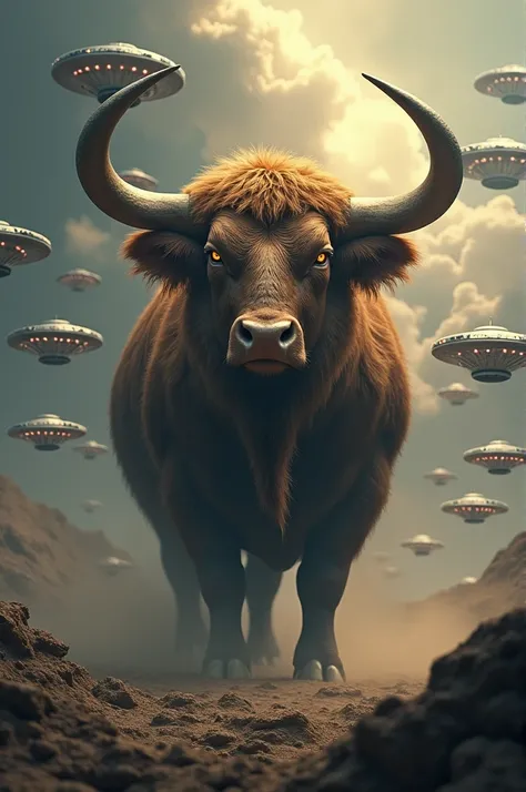 $BULL da Solana surrounded by UFOs