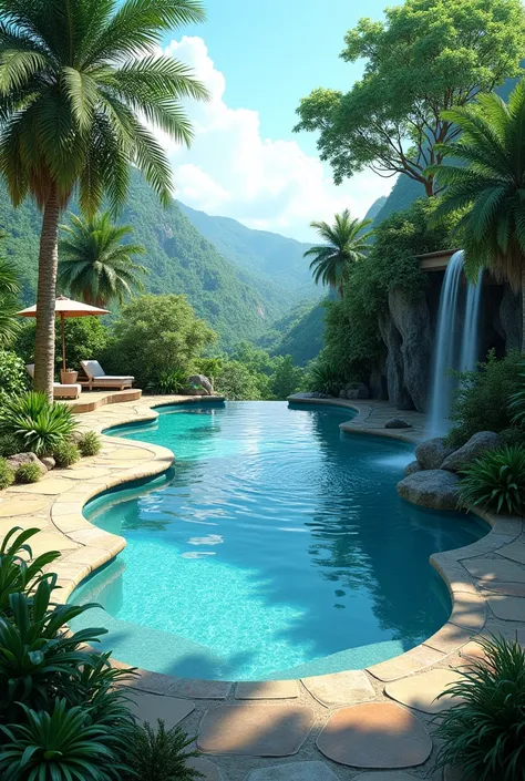 Two beautiful pools surrounded by nature 