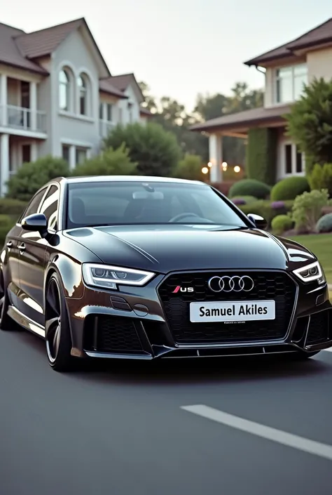 A 2015 Audi S3 that says Samuel Akiles