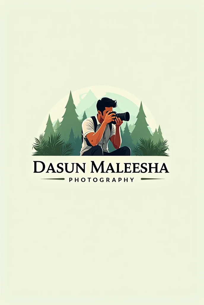 A photography logo  "dasun maleesha photography " with a photographer capturing the photos.