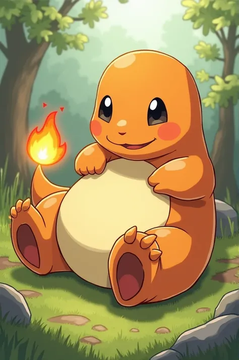 charmander laying down big belly