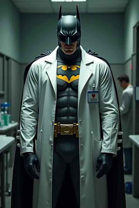 Batman dressed as a doctor