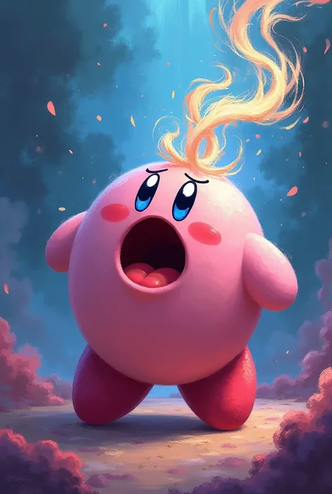 Kirby swallowing wind and Anger, from inside Out movie; Kirby animation style