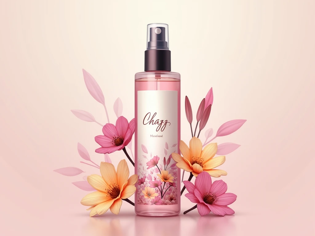 product label facemist flower and brand name Chazz