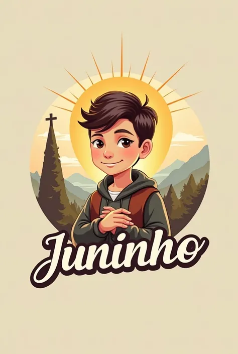  Create a logo for social networks Juninho in Bom Jesus do Bacalhau,  someone in the Catholic Church ,  a boy 