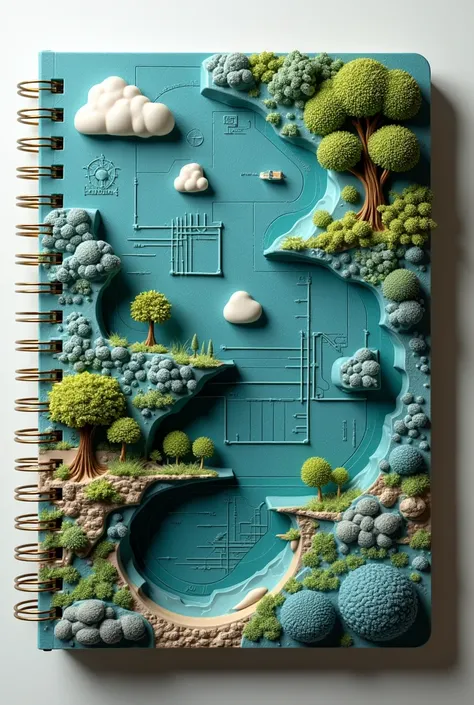 Environmental Engineering notebook with 3D cover 