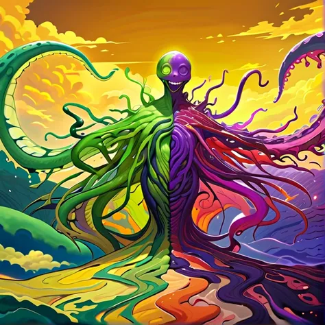 Masterpiece, HD, High resolution, high quality, best quality,High Details, Super Detailed. Character solo alone. Fantasy artwork, fantasy art.
{{(Male chaos-entity Nyarlathotep:(appearance: multicolored slimy skin, made of green yellow, violet, red colors....