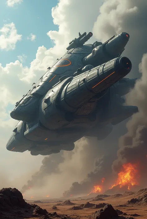 A futuristic fusion hybrid combining an orbital doom laser, a high-tech tank, and a hover assault transport plane, designed for ultimate destruction and warfare. Hi-tech, advanced, lethal, cyberpunk-inspired.