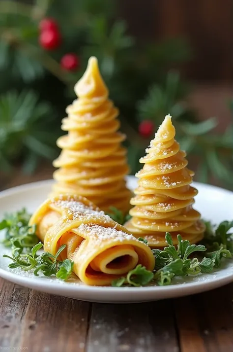 Imagine a simple and easy to make Christmas canneloni dish Arbolito Chico