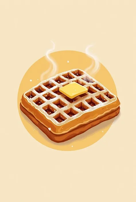 I want to create a logo for my waffle shop that has a waffle