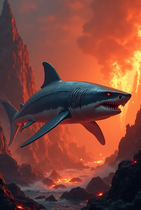 shark that live under lava