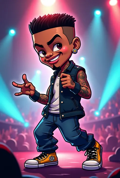 Singer Chris Brown cartoon