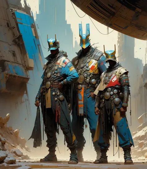 Jean Giraud and John Berkey artwork style remixed