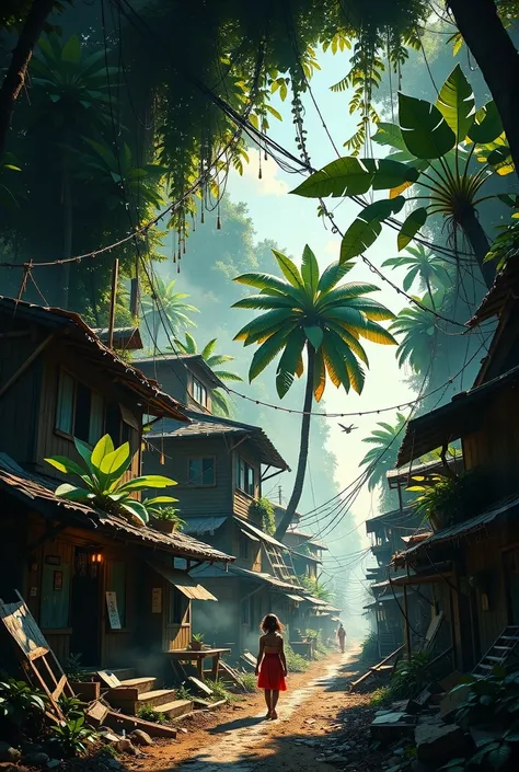 an image that reflects the risks of leaving ren alone in a jungle town