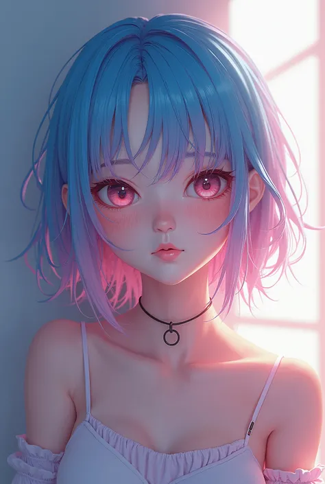 Girl with blue-pink hair, Inspired by Cheng Liyanjun, CG Society, 🌺 Anime style. 8K, Anime style 3D, Popular on cgstation, 8K high quality detail art, guvez style artwork, Fantasy art style, Realistic anime 3D style, Anime inspiration, Anime style mixed wi...