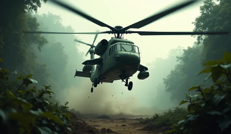 American helicopter landing in vietnam comavt zone 