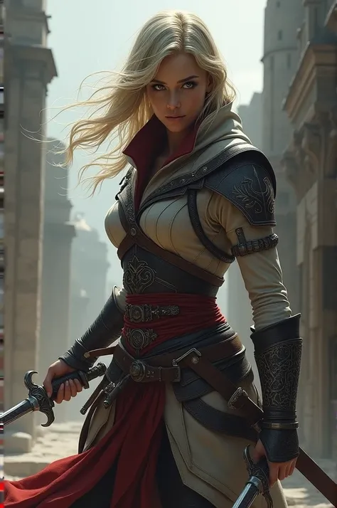 blonde female character based on Assassins Creed