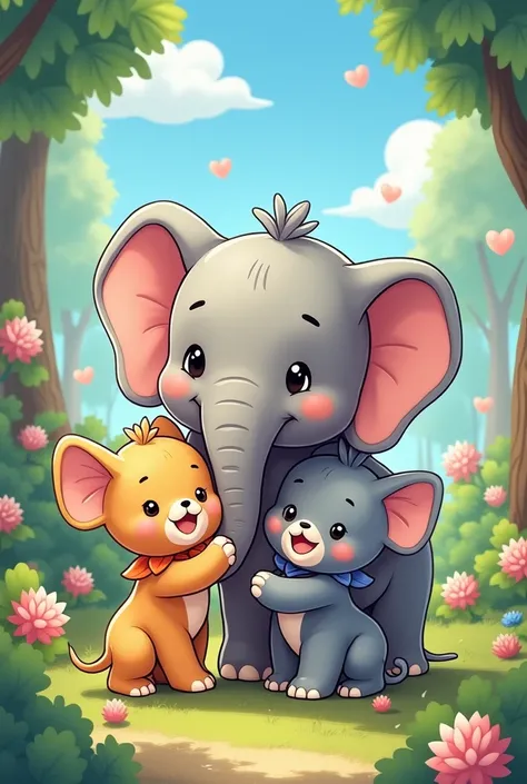 Skzoo and elephant cartoon