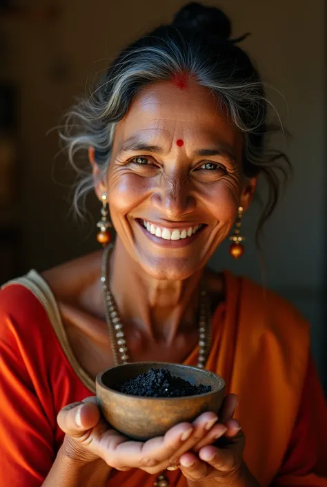 a indian image shilajeet khati hui happy lady 