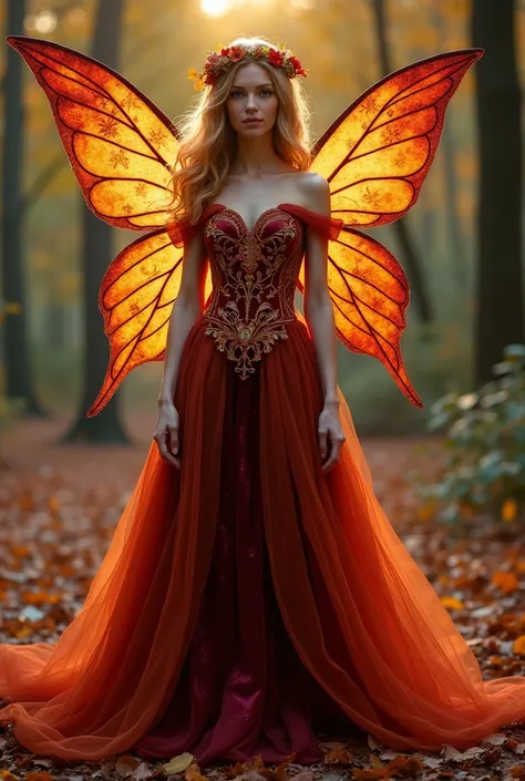 September – Autumn Ember Fairy
The Ember Fairy captures the essence of September’s early autumn, when the air is crisp and the leaves start to turn. Her gown is a warm and earthy blend of deep burgundy, rustic red, and rich copper, evoking the deep colors ...