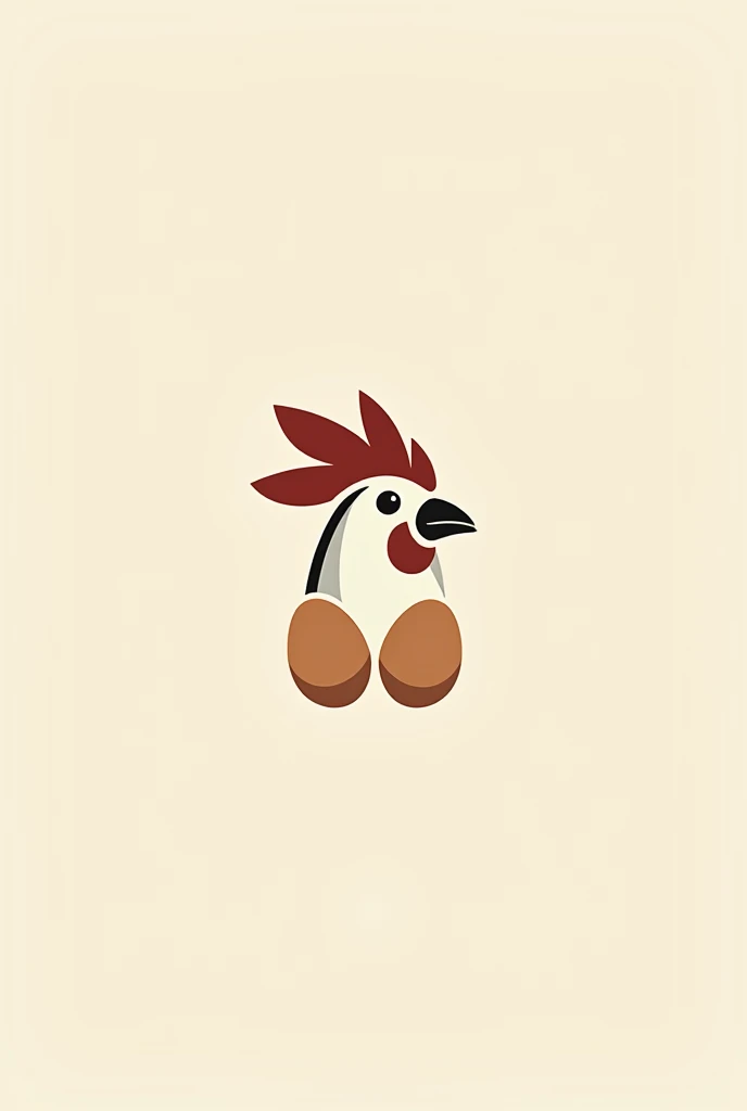 Create a logo of a chicken head and 2 eggs under it love the name AMN_Farm