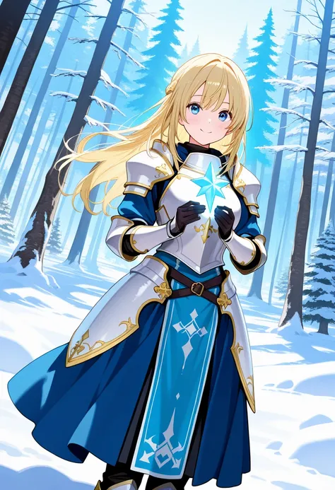 score_9,score_8_up,score_7_up,rating_rating,source_manga,masterpiece,best quality,hyper detailed,super fine illustration,8k,cinematic angle,BREAK  1girl,29yo,medium long hair,blue eyes,smile,knight armor,dress,mantle,(holding_blue light savor),standing,BRE...