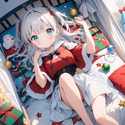  Yukiko Aikina, （ high definition ：1.4）, （8k）, （16k）, （ Super Resolution：1.4）, （Anatomical precision：1.3）, Beautiful silvery white hair, （Adult Half Twin Hairstyle ）, （ cool, young, and cute girl ：1.3）、Teenage beauty、Aquamarine Eyes、（loose fit：1.5）、（ Girl ...