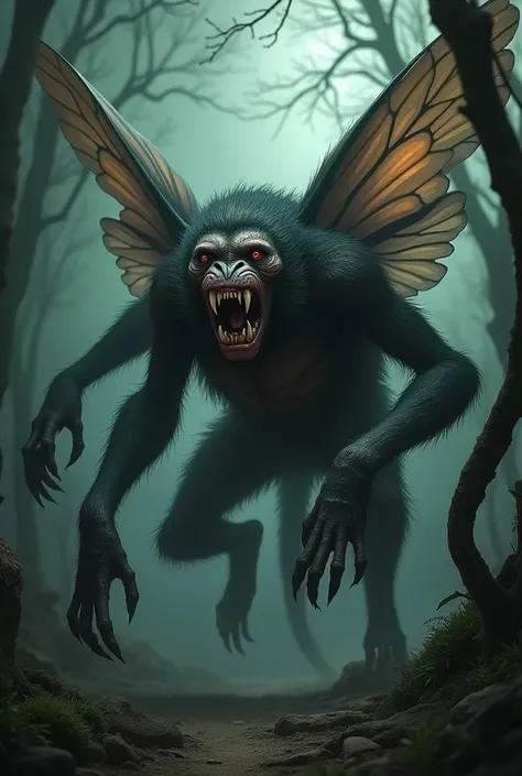 Monkey + Butterfly = scary Monkeryfly


