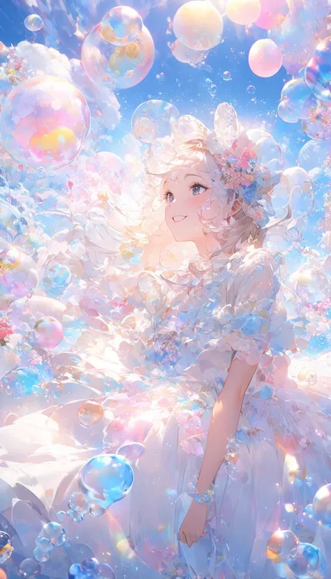 Playing with bubbles、One beautiful girl、A rare beautiful girl、Playing and blowing bubbles、Foam and foamの世界、Sparkling bubble container、Bubble maker、Futuristic landscape photos、Walt Disney World or Universal Studios、World-famous theme park、Foam and foamと泡、Fr...