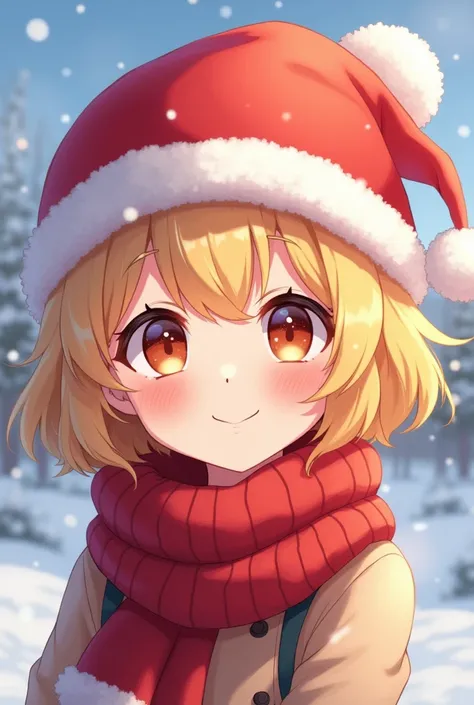 Kuromy with Christmas hat and Christmas scarf