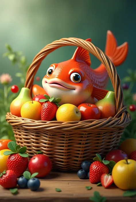 Fruits are included in a catfish basket