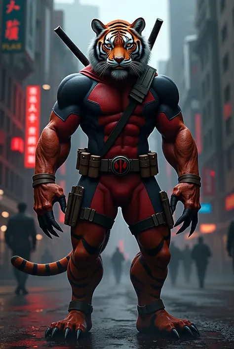 Realistic tiger hybrid Deadpool 