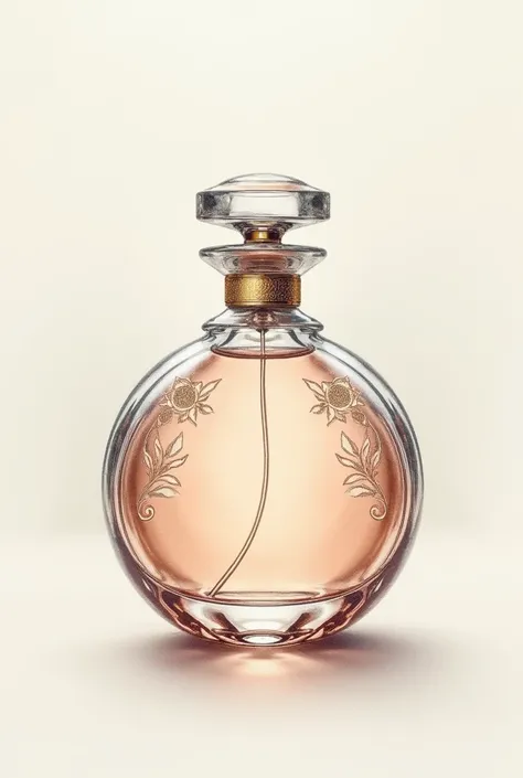 Beautiful perfume packaging drawing