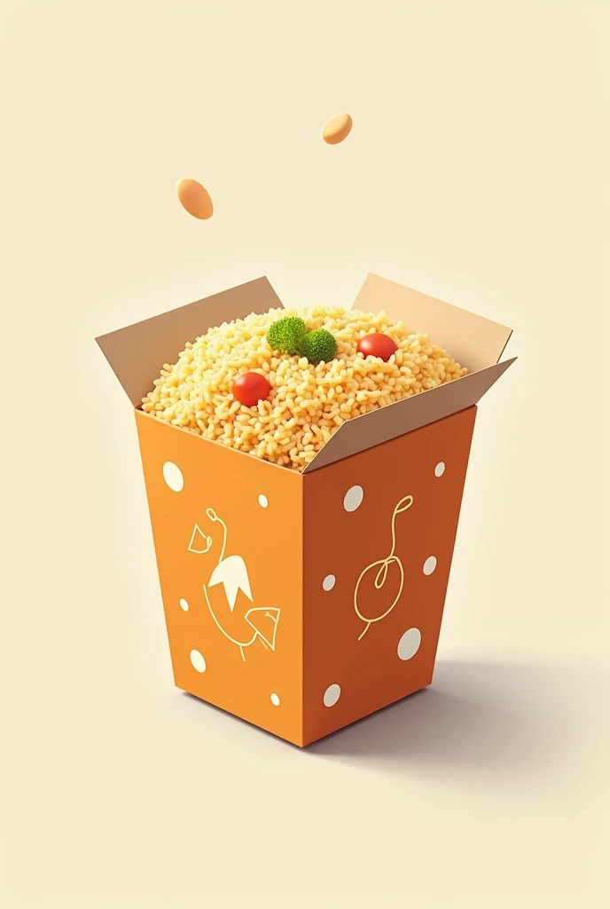 Logo of a box of fried rice without eggs 