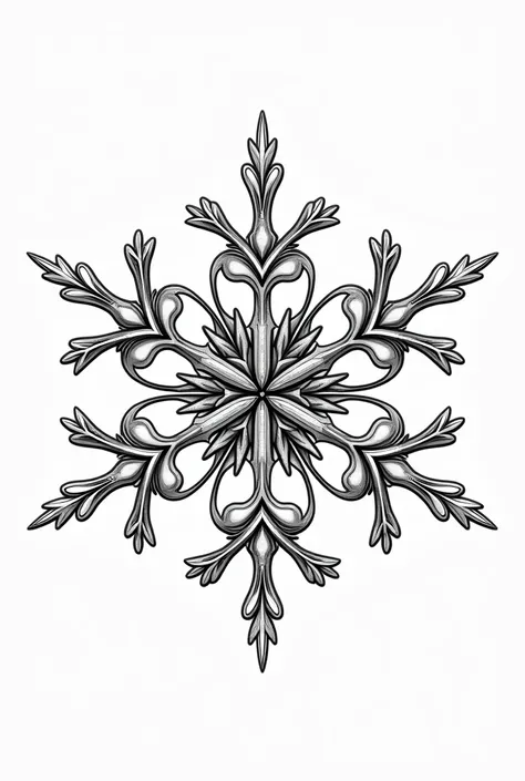 snowflakes coloring pages for adults full page, intricately hyper detailed, clear lines, visually captivating out line of some of the most beautiful natural formations. photo realistic and vast variations in geometry. 