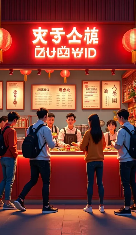 Guochao takeaway style background