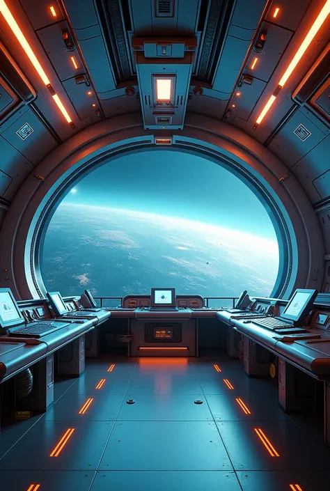 interior of a spaceship,  super realistic 4K image for music video background in General plan yes but I need it from the front 