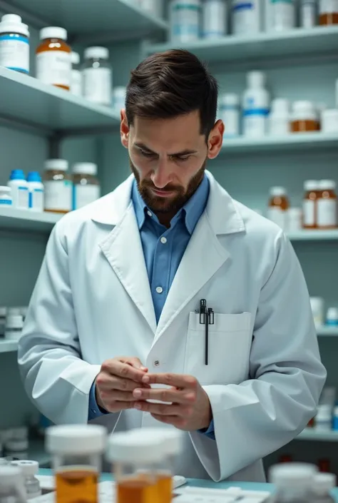 LIONAL MESSI WORKING ON PHARMACY