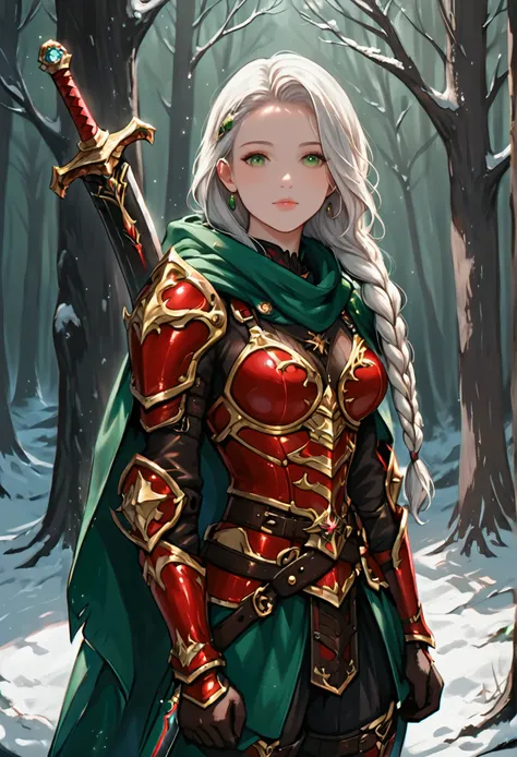 score_9, score_8_up, score_7_up, score_6_up, score_5_up, score_4_up, fantasy art, RPG art, Dark fantasy art, ultra wide shot, RAW, photorealistic, a portrait picture of female human ranger, the ranger, an exquisite beautiful human woman, long white hair, b...