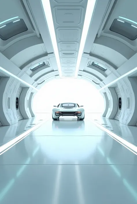 interior of a spaceship,  super realistic 4K image for music video background in General plan yes but I need it from the front ok but I need it to be white and with blue neon lights perfect but the image doesnt look so bright
You can increase the quality m...