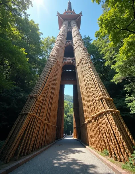 A giant shimenawa at Izumo Taisha　photograph