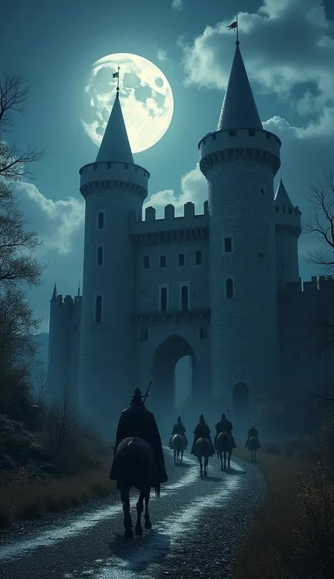  Its towers touched the sky, guarded by fierce knights on horseback. One moonlit night, the king’s bravest knight rode his horse to the castle gates, ready to defend it from invaders. The horses hooves echoed through the valley, and the castle walls stood ...