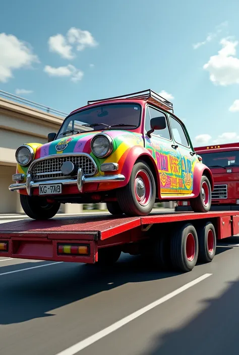 Photo of the Pride vehicle on the truck