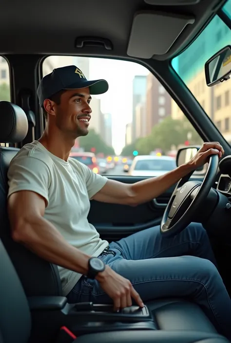 Footballer Cristiano Ronaldo is taxi driver 