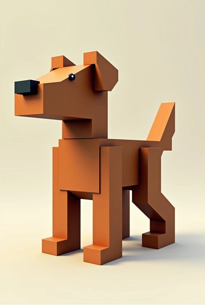 Dog thats build from blockblast blocks