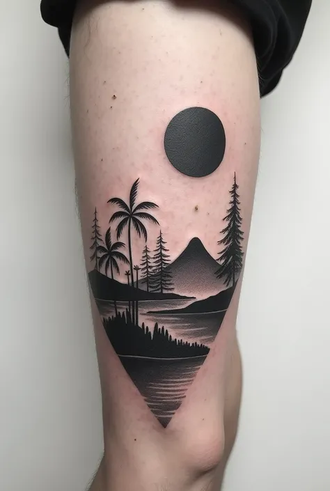 Tatouage noir et blanc,
minimalise

Double symbolique: Costa Rica et île de la Réunion 




