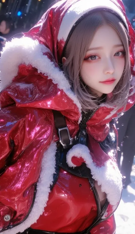 (masterpiece, Best picture quality, 8k),  real photo ,Idol appearance,winter, city streets,Clear day ,adult,  perfection of fashion,  Korean makeup, Lip Tint, frontal,A faint smile,Outdoor, Exquisitely Painted , Realistic,  Ultra High Definition, 3D image,...